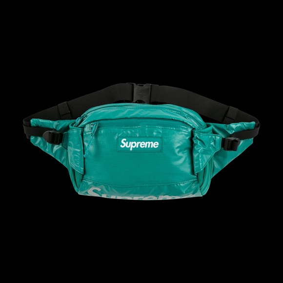 teal supreme fanny pack